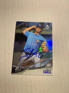 Tampa Bay Rays JACOB FARIA Signed Card - Picture 1 of 1