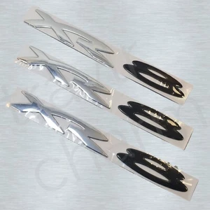 3pc Chrome and Black XR8 Badge Set Falcon BA BF FG Rear Door Side Skirt Emblem - Picture 1 of 1