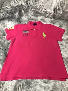 Polo Big Pony By Ralph Lauren Womens Size XLUnited States Pink  number 3 on back - Picture 1 of 11