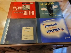 Lot of 4 78 RPM Record Albums from 1940s Glenn Miller Al Jolson Etal Full List - Picture 1 of 2