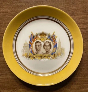 Vtg Commemorative King George VI Queen Elizabeth Plate Visit Canada USA 1939 C20 - Picture 1 of 12