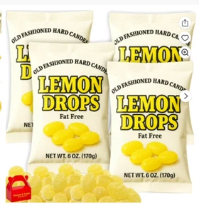 Lemon Drops Old Fashioned Hard Candy  4 Bags (6 Oz Each) 24 Oz Total - Picture 1 of 1
