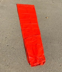 28”X96” Safety Flag AeroSock Vinyl fluorescent Orange - Picture 1 of 5