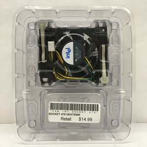 NEW Intel Socket 478 Heatsink w/ Fan Copper Core NOS Genuine OEM Stock Cooler