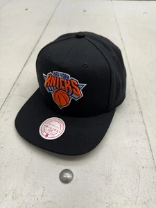 Mitchell & Ness New York Knicks Black Adjustable Snapback Hat Mens One Size - Picture 1 of 8