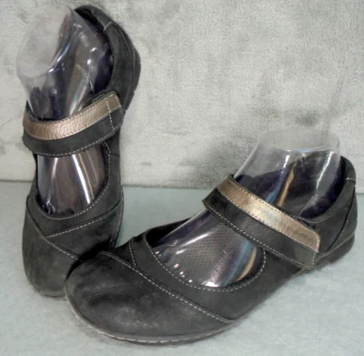 BOC Shoes Womens 8.5 M Mary Jane Casual Slip On Black Leather Round Toe Strap - Image 1 of 4