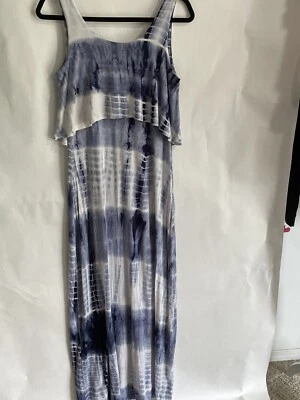 Ya Los Angeles Maxi Dress  white  purple blue Size M - Imagem 1 de 4