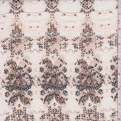 Tela de gasa de seda con estampado de piel de serpiente crudo Foto 1 de 1