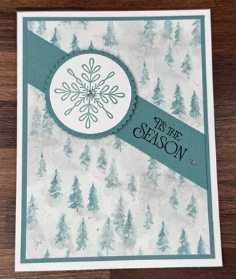 Kit de tarjetas de estampado Navidad vacaciones invierno prado Tis The Season copo de nieve - 6 Foto 1 de 3