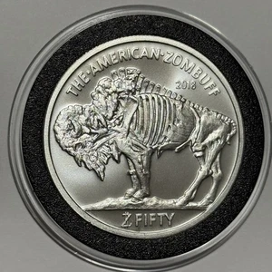 Zombucks Buffalo Zombuff Rare Collector Coin 1 Troy Oz .999 Fine Silver Round - Picture 1 of 10