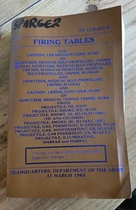 Firing Tables FT~155~AM~2 Dated 31 March 1983 - Picture 1 of 10