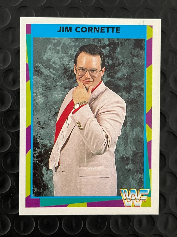 RARE - 1995 WWF Merlin GERMAN Jim Cornette #27 / 180 - hasbro ljn wcw rookie rc - Image 1 of 2