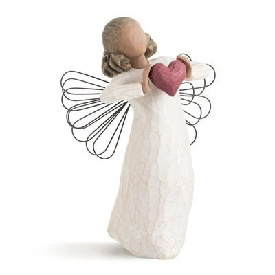 Willow Tree Figurine With Love Angel (Darker Skin & Hair) By Susan Lordi 26182 - image 1 of 4