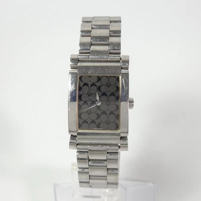 Coach CC Face W514 Wristwatch Stainless Steel Bracelet Logo Swiss, New Battery - Image 1 of 4