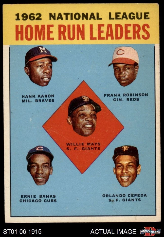 1963 Topps #3 Hank Aaron NL HR Leaders 4.5 - VG/EX+ - Image 1 of 1