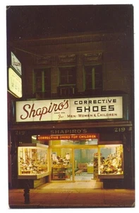 Tienda de zapatos para niños Camden NJ Shapiro interés judío - postal 1956 - Imagen 1 de 2