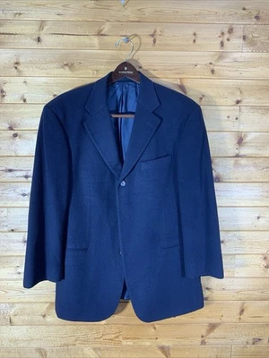 Men's Hugo Boss Italian Black Cashmere Wool Sports Coat Jacket Blazer Jacket 44S - Image 1 of 4