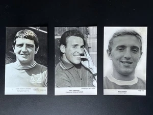 3x original 1960s footballer postcards Pat Crerand Peter Thompson I Storey-Moore - Picture 1 of 6