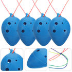 Zerodeko 4tlg. Kunststoff-Okarina 6-Loch-Blasinstrument für Kinder