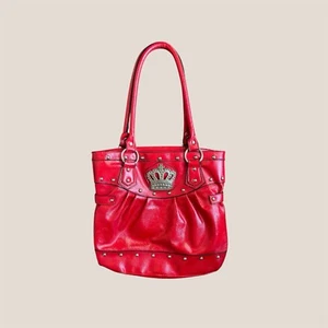 ๐๐ฅ Y2k faux leather shiny red embellished bag - Picture 1 of 7