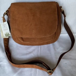 NWT Leather Shoulder Bag for Women Leather Vintage Crossbody Saddle Bag Purse - Picture 1 of 6
