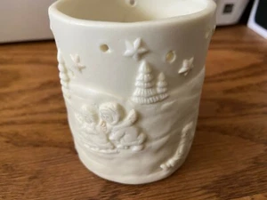 Christmas Votive Porcelain raised images - Picture 1 of 11