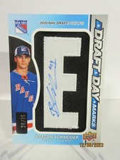 2022-23 SP GAME USED LETTERPATCH DRAFT DAY MARKS AUTO BRADEN SCHNEIDER RC #28/35