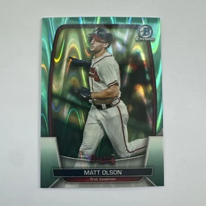 2023 Topps Bowman Chrome Aqua RayWave Refractor Matt Olson /199 - Bild 1 von 2