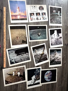 Apollo 11 Moon Landing 1969 12 Photos 11x14 Color NASA Excellent Free Shipping - Picture 1 of 3