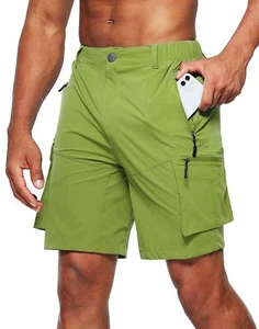 Men's Hiking Cargo Shorts Quick Dry Outdoor Travel Shorts for Men with Multi ... - Picture 1 of 7