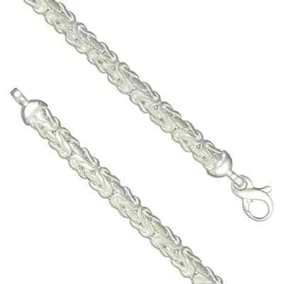 Pesante da Uomo Argento Sterling Massiccio Collana Bracciale Britannico Made 925 - Immagine 1 di 3