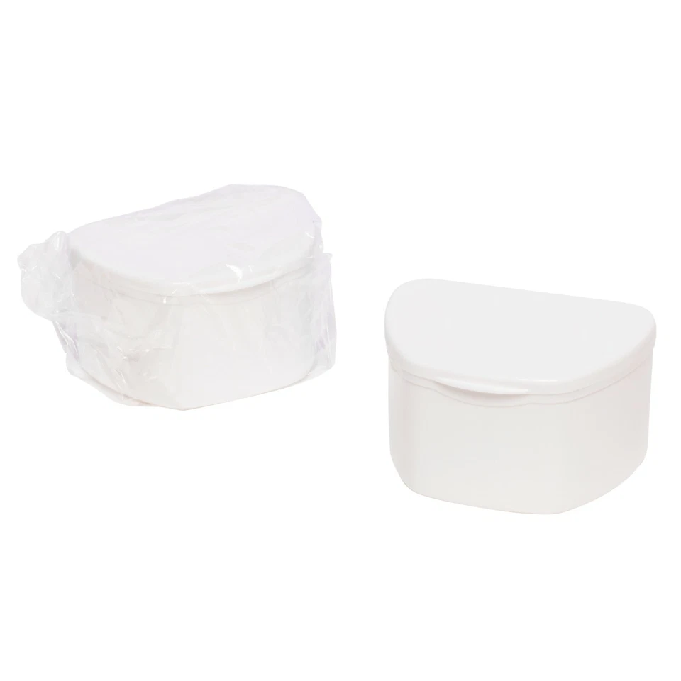 Paquete de 40 soportes de baño blancos para dentaduras postizas a granel para retenedores protectores dentales (sellados) Foto 1 de 4