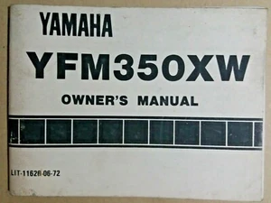 Yamaha YFM350XW Warrior 1988 gebraucht OEM Bedienungsanleitung, englisch LIT-11626-06-72 - Bild 1 von 6