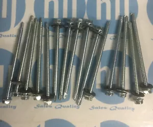 Self Drilling Hex Head Roofing TEK TEC Screw Sheeting to Timber 6.3 X 100mm X 15 - Picture 1 of 3