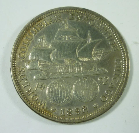1892 Columbian Exposition Silver Half Dollar AU Cover