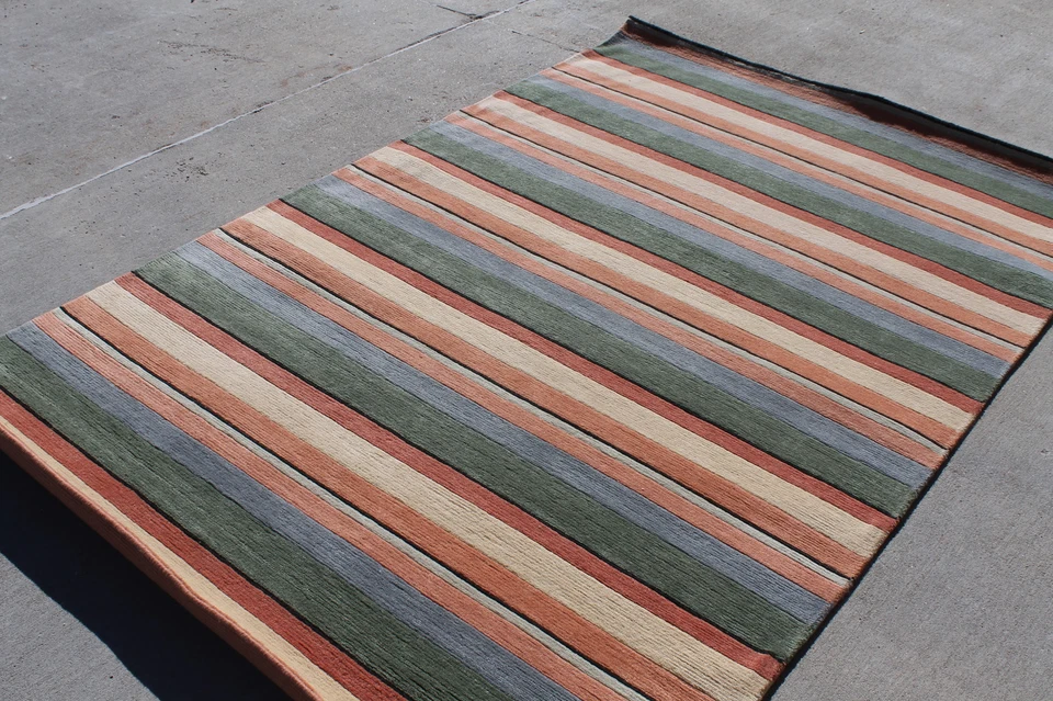 R17784 Magnificant Woolen Contemporary Tibetan Area Rug 5 X 8' Handmade in Nepal