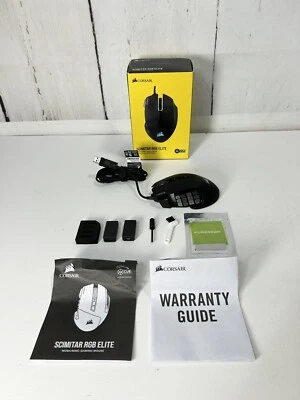 CORSAIR SCIMITAR RGB ELITE Optical MOBA/MMO GAMING MOUSE - BLACK (CH-9304211-NA) - Image 1 of 4