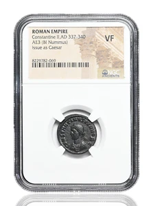 ROMAN EMPIRE. Constantine II, AD 337-340. Æ3, Campgates, NGC VF - Picture 1 of 2