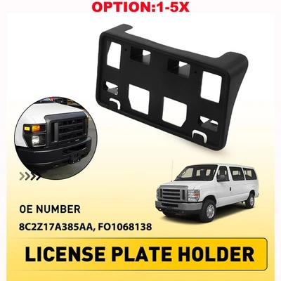 Front Bumper License Plate Bracket For 2015-2019 2021 Ford E-350 Super Duty Base - Image 1 of 4
