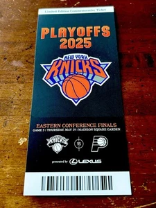 2025 NY Knicks Commemorative Playoff Ticket  Eastern Conf Finals 5/29/25 - Picture 1 of 6