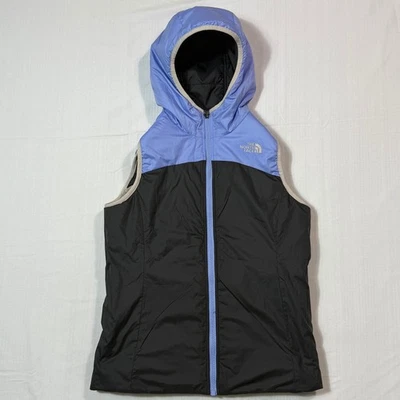 Chaleco con Capucha Reversible The North Face Para Mujer Pequeño Negro Azul Polar Aislado Foto 1 de 4