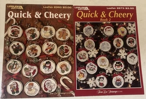 2 Leisure Arts X-Stitch Christmas Pattern Booklets Quick & Cheery 1 & 2 Free Shi - Picture 1 of 3