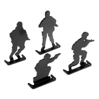 4pcs Cibles De Pratique De Tir En Métal Plinking Target Human-like Soldiers - Image 1 of 3