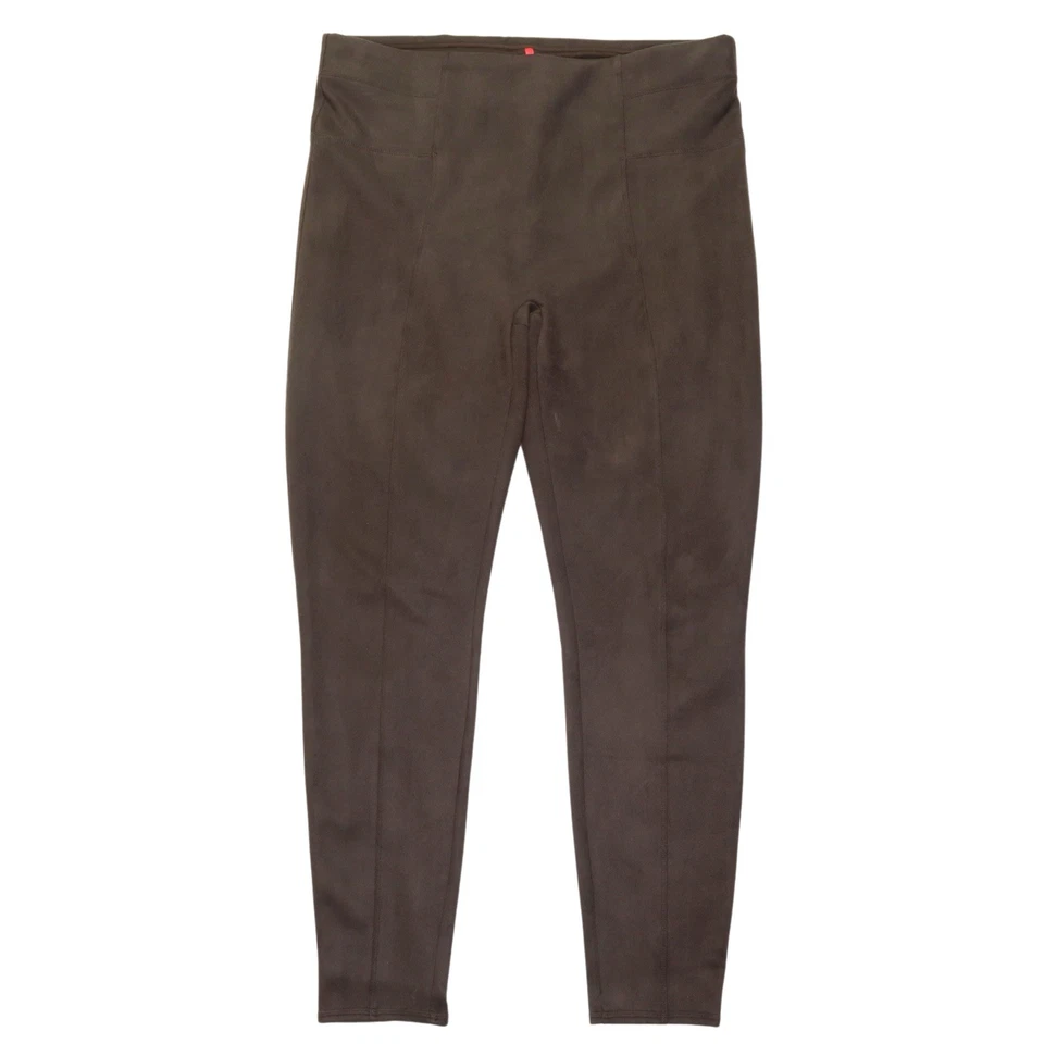 Леггинсы эластичные Spanx из искусственной замши желтовато-коричневые серо-коричневые женские размер 2X высокая посадка - Изображение 1 из 4