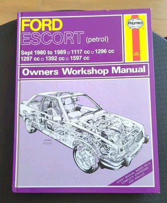 Ford Escort petrol Sept 1980 to 1988 Haynes Manual No 686 - Image 1 of 4