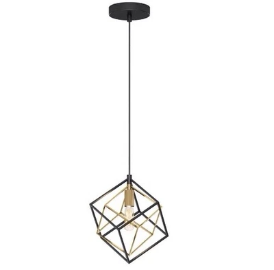 Artika PDT1-IM-BG 25W 1 Light Black+Gold Modern Mini Pendant Light Fixture NEW