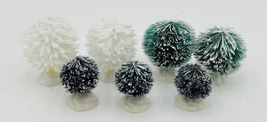 Lemax Weihnachtsdorf 1" - 2" runde Strauchbüsche beflockt - Bild 1 von 7