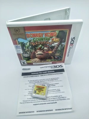 Donkey Kong Country Returns 3D (Nintendo 3DS, 2013) Nintendo Select CIB - Image 1 of 2