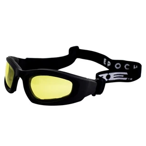 Sport Padded Motorcycle Goggle Black with Yellow Lenses - Bild 1 von 6