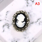 Vintage Gothic Style Head Statue Cameo Brooch Rhinestone Brooch for WAGTM wi